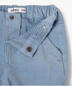 Pantalon en velours doublé jersey bébé garçon